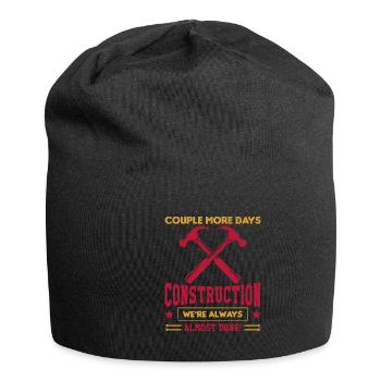 Building Design For Men Daddy Construction Worker - Jersey Beanie - black - Front