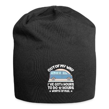 Lieferfahrer -Outfit -Witz -Lieferwagen Design - Jersey-Beanie - Schwarz - Vorne
