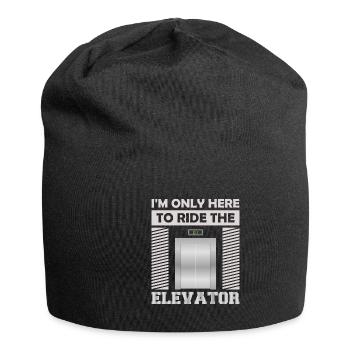 Elevator f I'm just here to ride the elevator - Jersey Beanie - black - Front