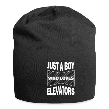 Elevator f I'm just here to ride the elevator - Jersey Beanie - black - Front