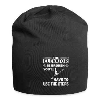 Bouton d’ascenseur Juste un garçon qui aime l’ascenseur - Bonnet en jersey - noir - Devant