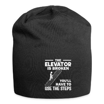 Elevator Button Just a boy who loves elevator - Jersey Beanie - black - Front