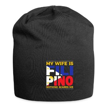 Ma femme est originaire des Philippines - Bonnet en jersey - noir - Devant