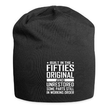 Built In Fifties 50's Birthday - Jersey Beanie - black - Front