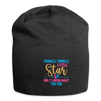 Gender Reveal Party Baby Shower Little Star - Jersey Beanie - black - Front