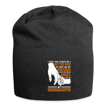 I asked God to make me a better man - Jersey Beanie - black - Front