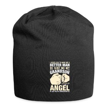 I asked God to make me a better man - Jersey Beanie - black - Front