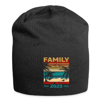 Vacances en famille à Hawaii 2023 Plage à Hawaii - Bonnet en jersey - noir - Devant