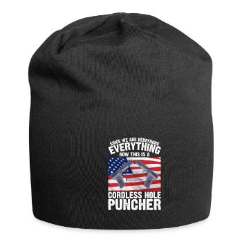 Ceci est un perforateur de trou sans fil - Bonnet en jersey - noir - Devant