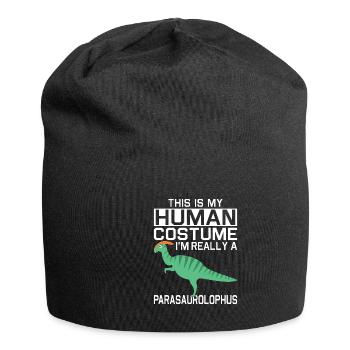 Dino Parasauolophus Dinosaure - Bonnet en jersey - noir - Devant