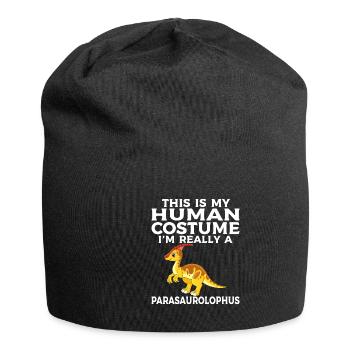 Dino Parasauolophus Dinosaure - Bonnet en jersey - noir - Devant