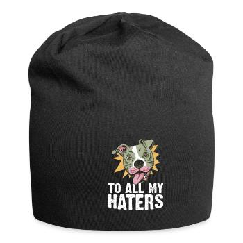 Pitbull Alle Meine Hasser PitbullHundeliebhaber - Jersey-Beanie - Schwarz - Vorne