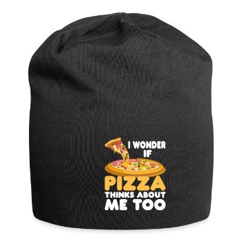 Whether pizza also thinks of me pizza food lovers - Jersey Beanie - black - Front