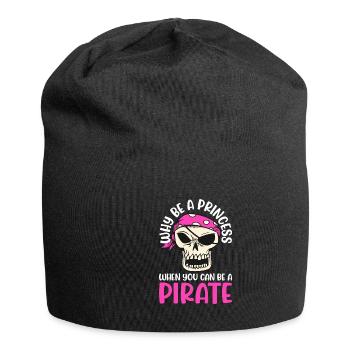 Pourquoi être une princesse quand Pirate Girl - Bonnet en jersey - noir - Devant