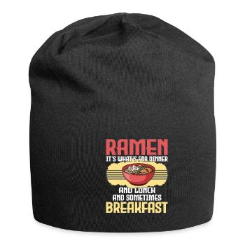 Ramen Anime Japan Noodles Japanese Food - Jersey Beanie - black - Front