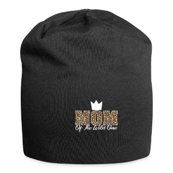 Mutter Der Wilden Einen 1. Geburtstag Frauen - Jersey-Beanie - Schwarz - Vorne