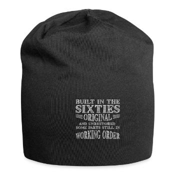 Erbaut Sechziger Jahren Original 50. Geburtstag - Jersey-Beanie - Schwarz - Vorne