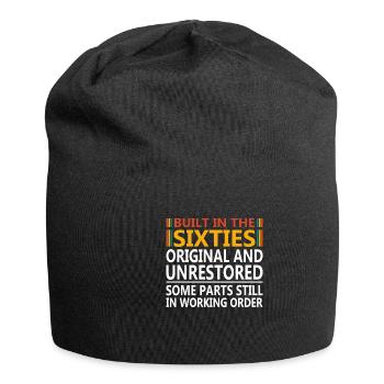 Erbaut Sechziger Jahren Original 50. Geburtstag - Jersey-Beanie - Schwarz - Vorne