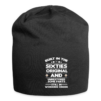 Erbaut Sechziger Jahren Original 50. Geburtstag - Jersey-Beanie - Schwarz - Vorne