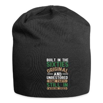 Erbaut Sechziger Jahren Original 50. Geburtstag - Jersey-Beanie - Schwarz - Vorne