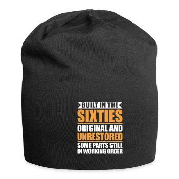 Erbaut Sechziger Jahren Original 50. Geburtstag - Jersey-Beanie - Schwarz - Vorne