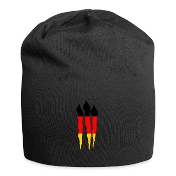 Deutschland Flagge Deutsche Fahne Used Look Heimat - Jersey-Beanie - Schwarz - Vorne