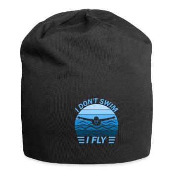 Schwimmen Schwimmbutterfly Bademeister - Jersey-Beanie - Schwarz - Vorne