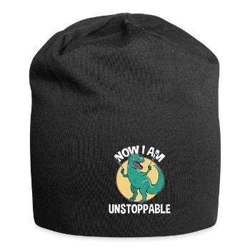 Now I Am Unstoppable Funny T-Rex - Jersey-Beanie - Schwarz - Vorne