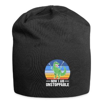 Now I Am Unstoppable Funny T-Rex - Jersey-Beanie - Schwarz - Vorne