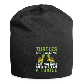 Turtles -Sea Turtle -Hawaiian - Jersey Beanie - black - Front