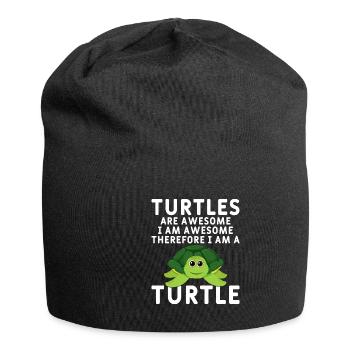 Turtles -Sea Turtle -Hawaiian - Jersey Beanie - black - Front