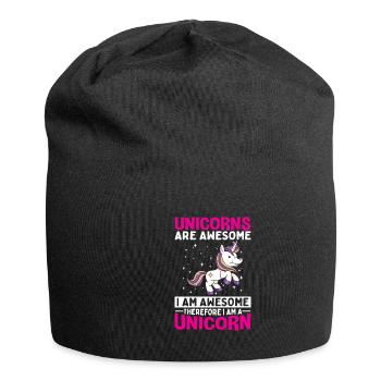Les licornes sont géniales, je suis une licorne - Bonnet en jersey - noir - Devant