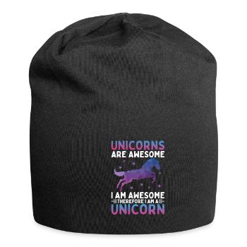 Les licornes sont géniales, je suis une licorne - Bonnet en jersey - noir - Devant