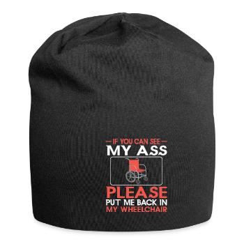 Amputation Überlebende Behinderten Rollstuhlkostüm - Jersey-Beanie - Schwarz - Vorne