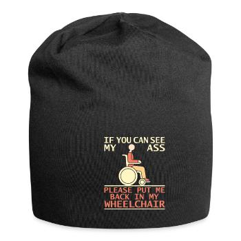 Amputation Überlebende Behinderten Rollstuhlkostüm - Jersey-Beanie - Schwarz - Vorne