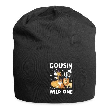 Cousin Des Wilden Zoo Geburtstag Safari Dschungel - Jersey-Beanie - Schwarz - Vorne