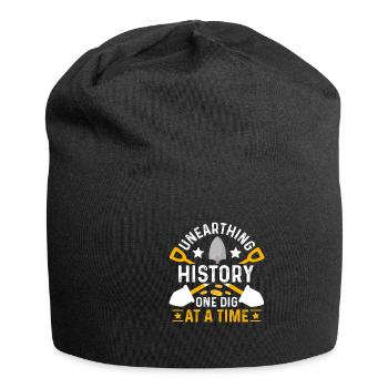 Lustiger Archäologie-enthusiast Und Zukunft - Jersey-Beanie - Schwarz - Vorne