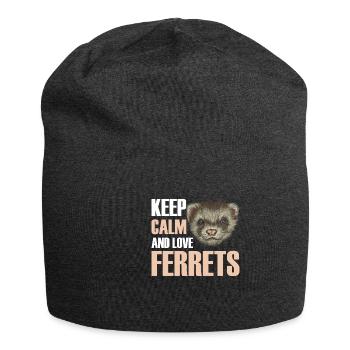 Frettchen - Jersey-Beanie - Anthrazit - Vorne