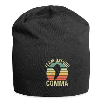 Team Oxford Comma Grammar Police English Teacher - Jersey Beanie - black - Front
