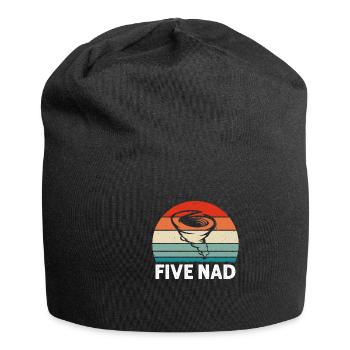 Kids Five-nado Warning 5th Birthday Tornado Themed - Jersey Beanie - black - Front