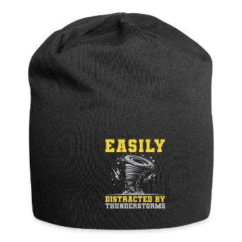 Catch the essence of thunderstorms and tornadoes - Jersey Beanie - black - Front
