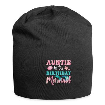 Tante Des Geburtstags-meerjungfrau-designs - Jersey-Beanie - Schwarz - Vorne