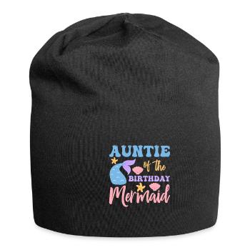 Tante Des Geburtstags-meerjungfrau-designs - Jersey-Beanie - Schwarz - Vorne