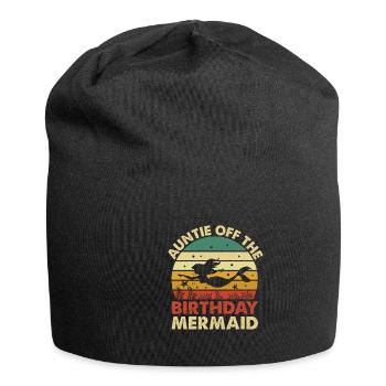 Tante Des Geburtstags-meerjungfrau-designs - Jersey-Beanie - Schwarz - Vorne
