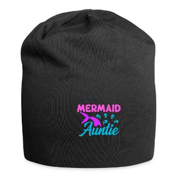 Meerjungfrau Tante Lustige Tante Frauen - Jersey-Beanie - Schwarz - Vorne