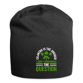 La coriandre est la réponse unique - Bonnet en jersey - noir - Devant