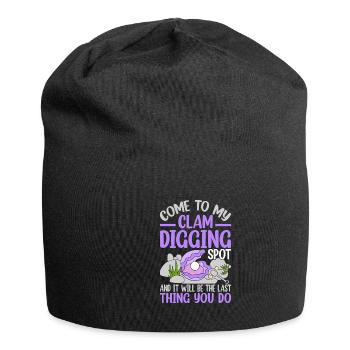 Digging mussels with enthusiasm for mussels - Jersey Beanie - black - Front