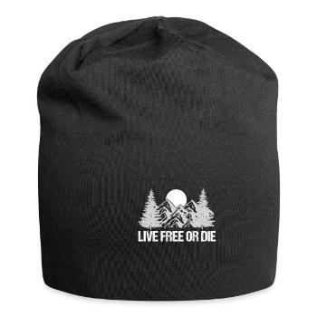 Live Free or Die Retro Nature Vintage New - Jersey Beanie - black - Front