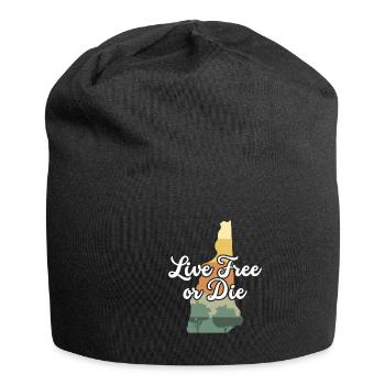 Live Free or Die Retro Nature Vintage New - Jersey Beanie - black - Front