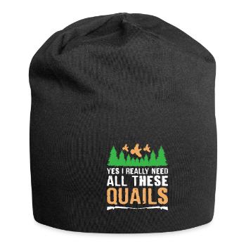 Ich Kann Es Kaum Erwarten, Bis Die Tauben Der - Jersey-Beanie - Schwarz - Vorne